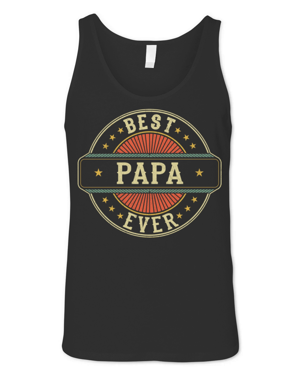 Best Papa Ever Retro Vintage Dad Fathers Day Unisex Jersey Tank
