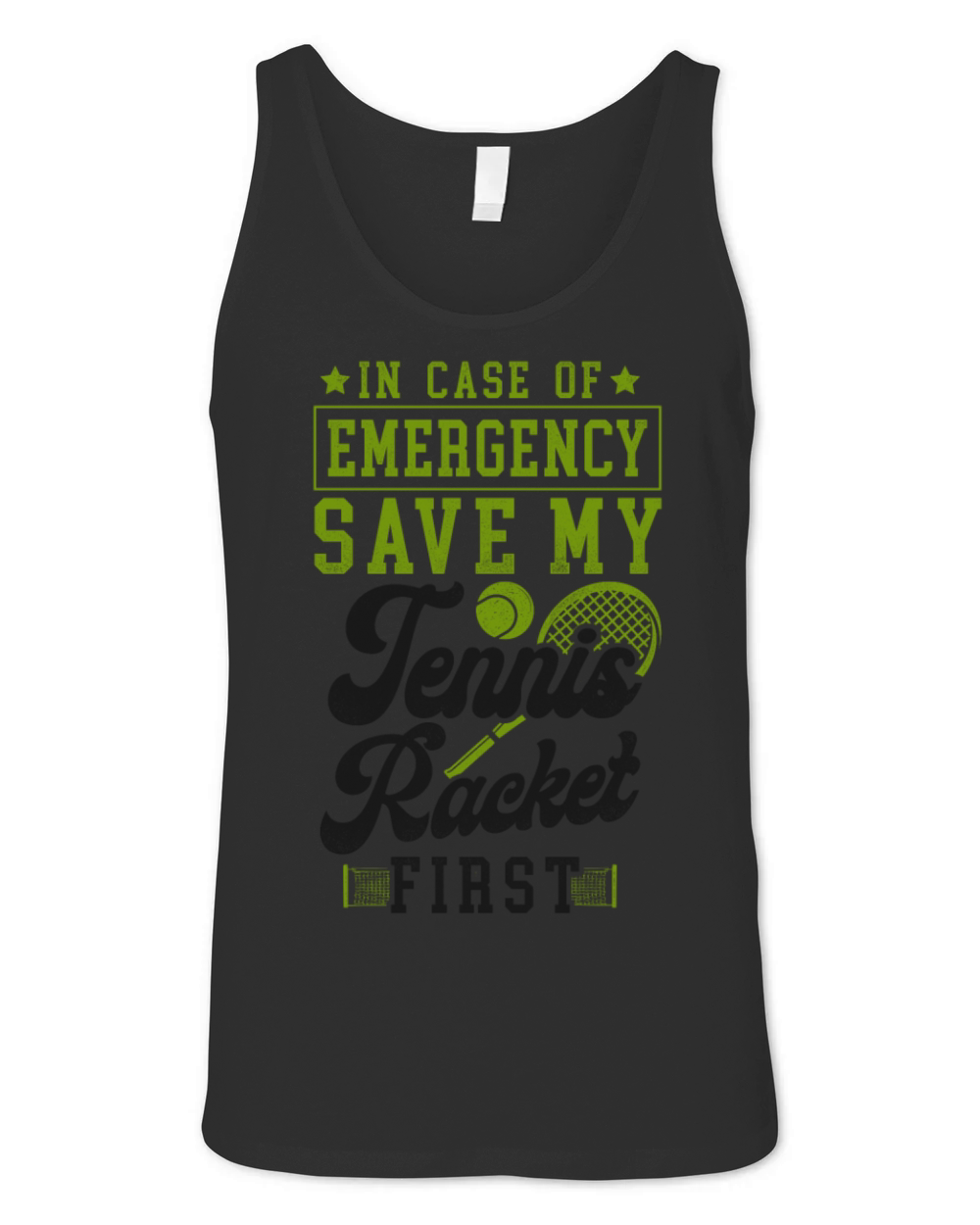 Funny Tennis Player Racket In Case Unisex Jersey Tank