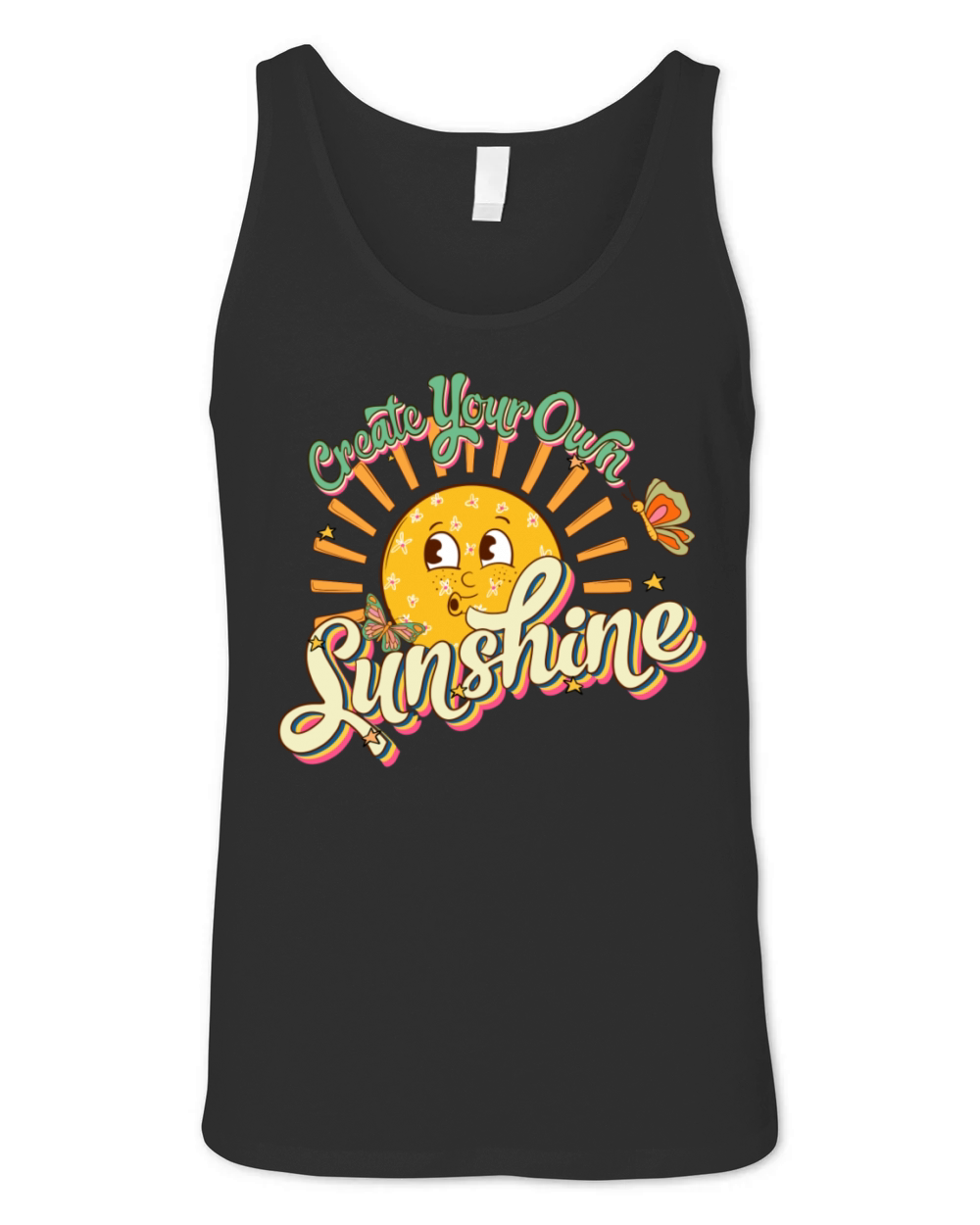 Retro Create Your Own Sunshine Design Unisex Jersey Tank