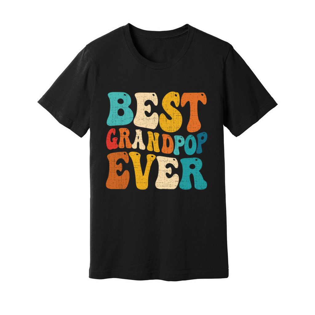 Best Grandpop Ever Vintage Grandpa Fathers Day Unisex Jersey Tee