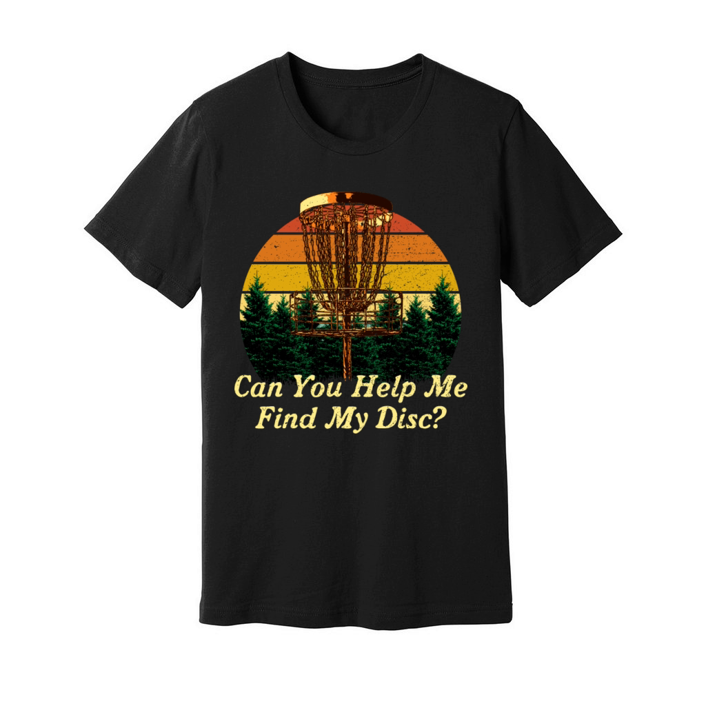 Help Me Find My Disc Friends Disc Golf Buddy Golfe Unisex Jersey Tee