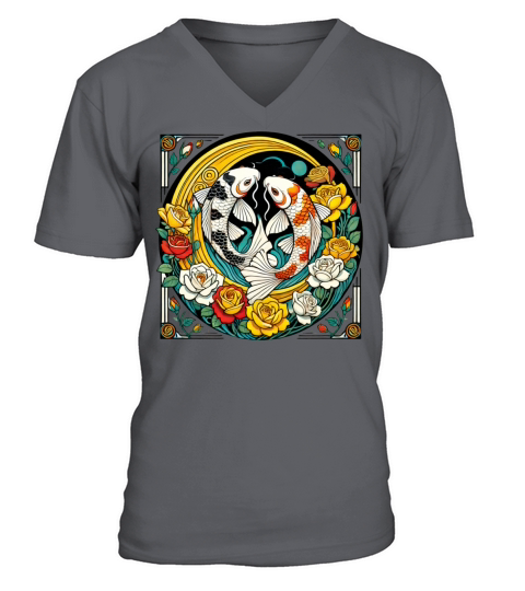 Koi V-Neck T-shirt