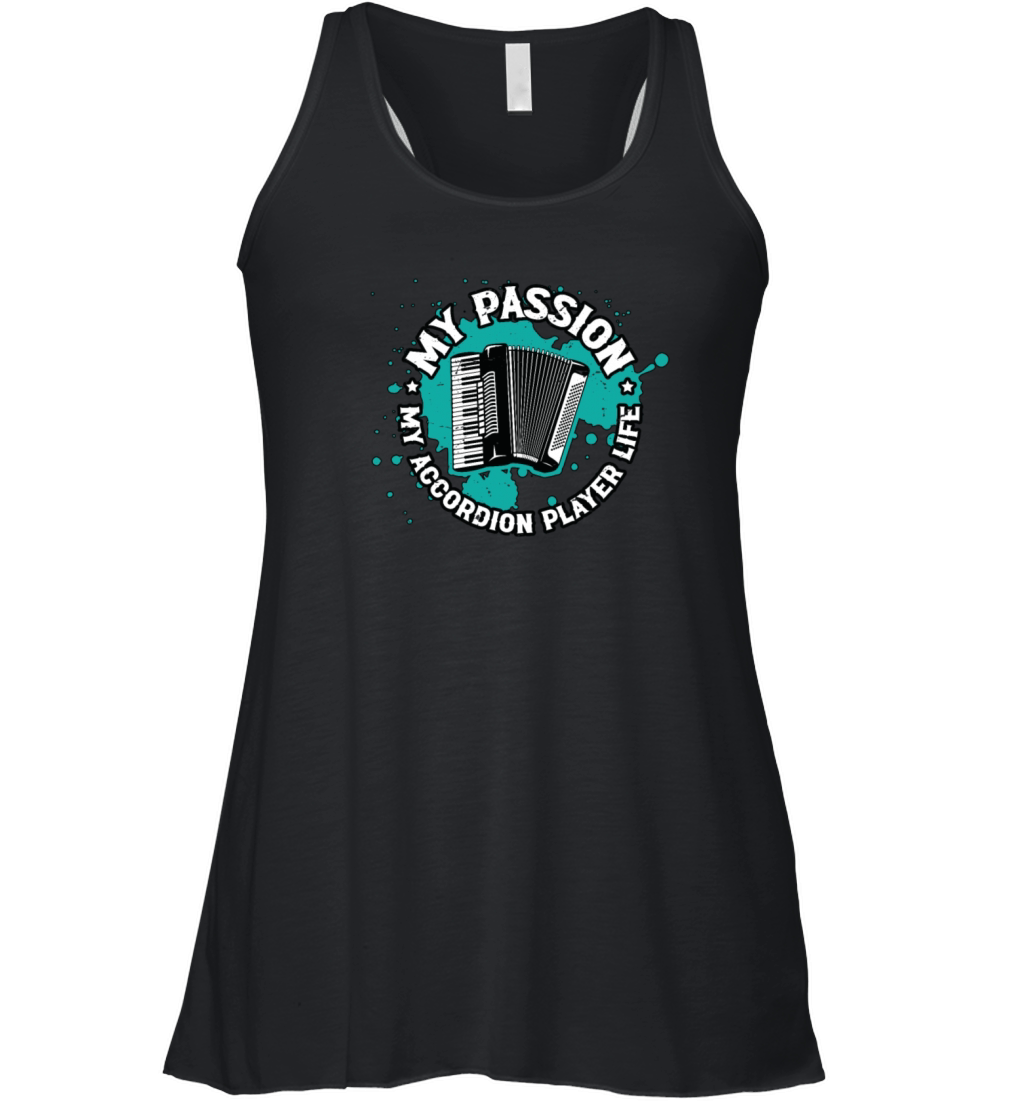 Accordion Player My Passion My Accordion Musician Women's Flowy Tank Top