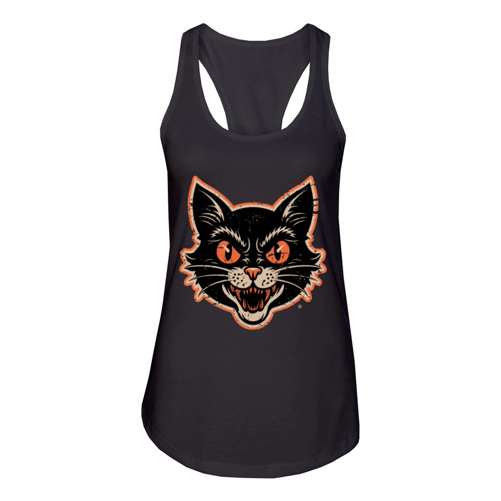Halloween Horror Cat Women's Racerback Tank