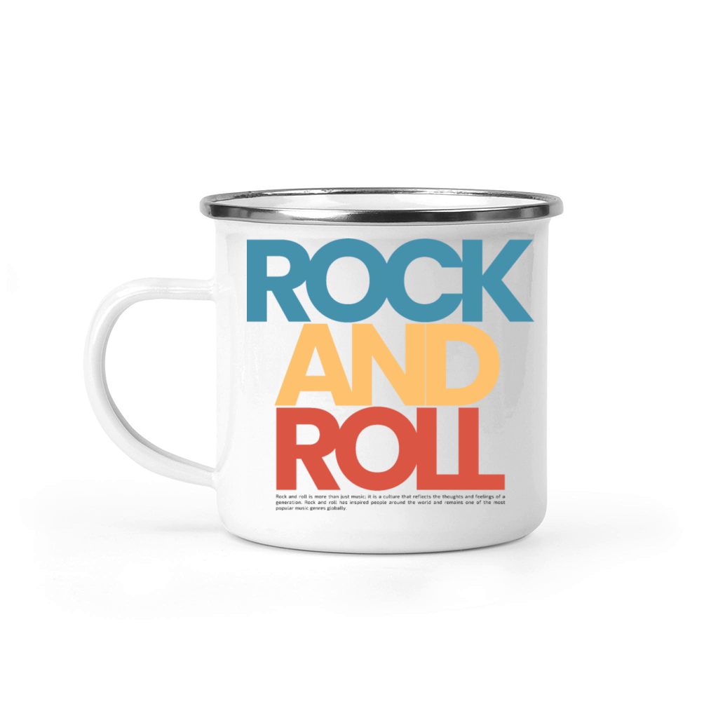 Rock and Roll Vintage Camping Mug