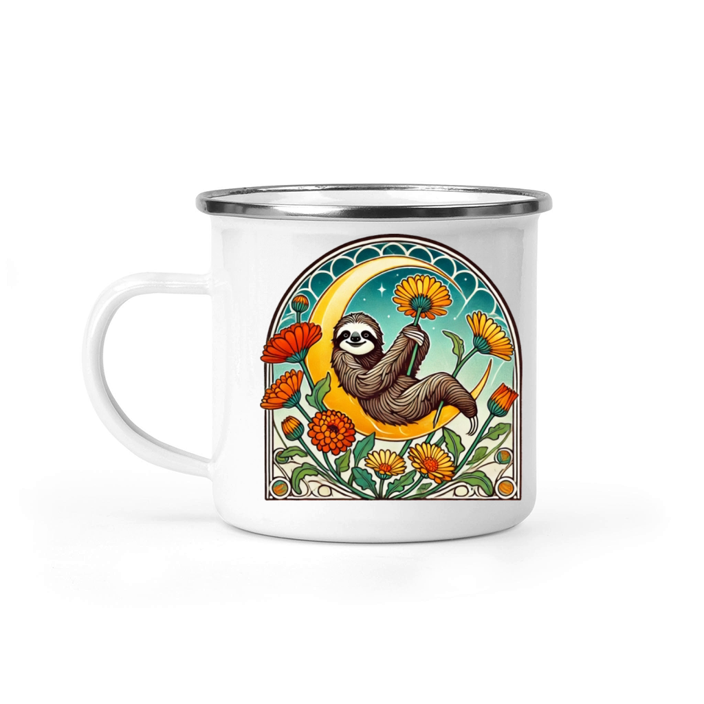 Vintage Sloth Camping Mug