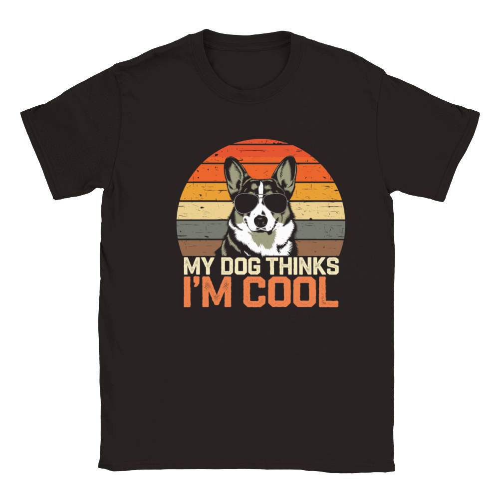 Corgi My Dog Thinks Im Cool Classic Kids Crewneck T-shirt