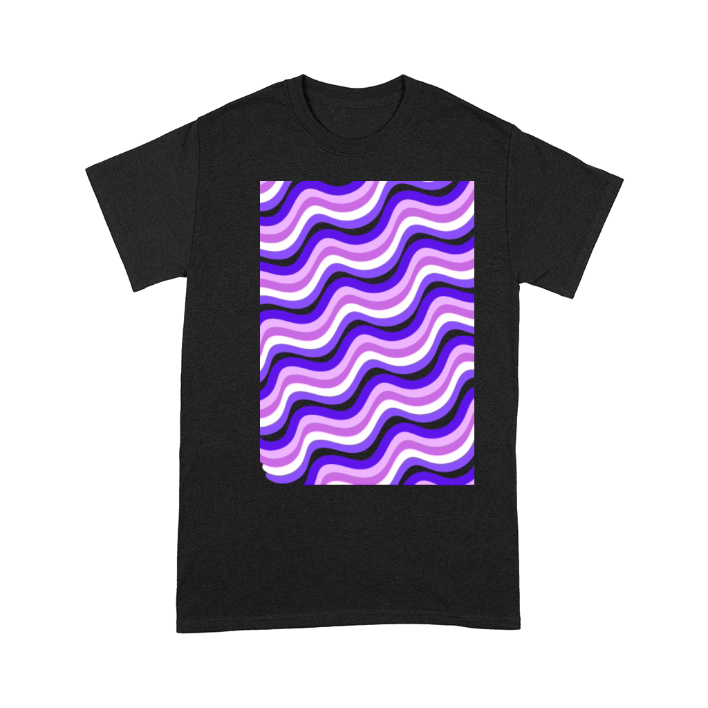 Retro Squiggly Purple Pattern Design Comfort T-shirt