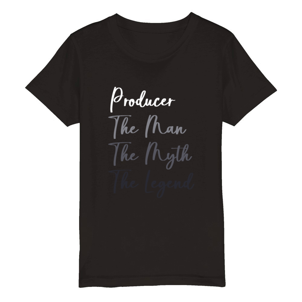 Vintage Music Producer The Man The Myth The Legend Organic Kids Crewneck T-shirt