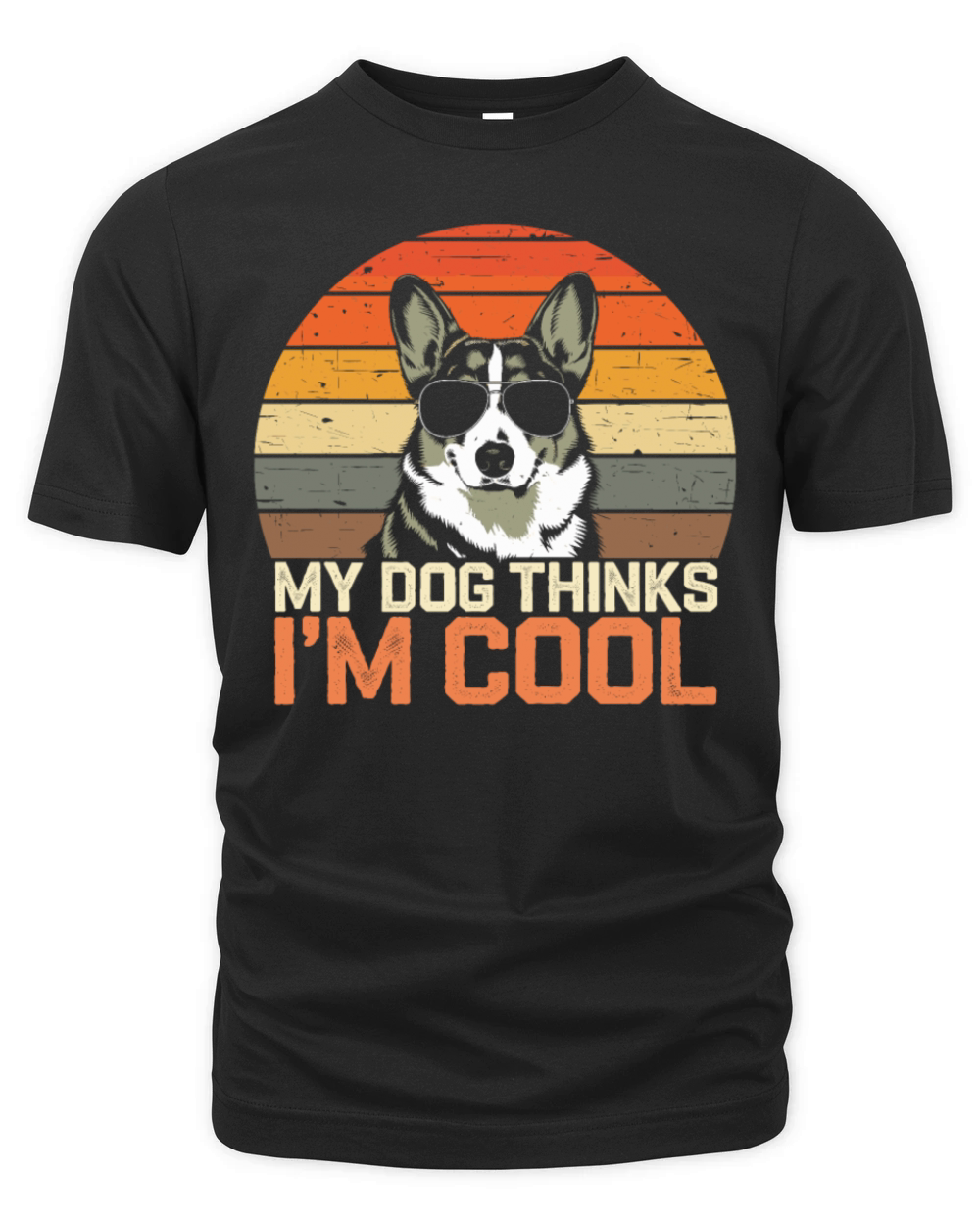 Corgi My Dog Thinks Im Cool Organic Unisex T-shirt