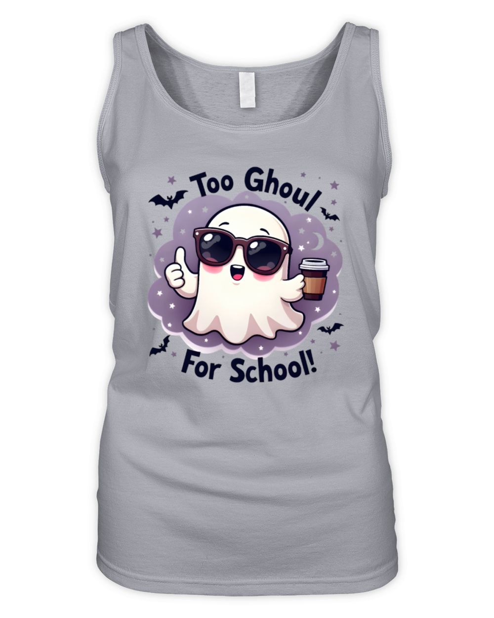 Too Ghool For School Funny Ghost Organic Women's Tank Top