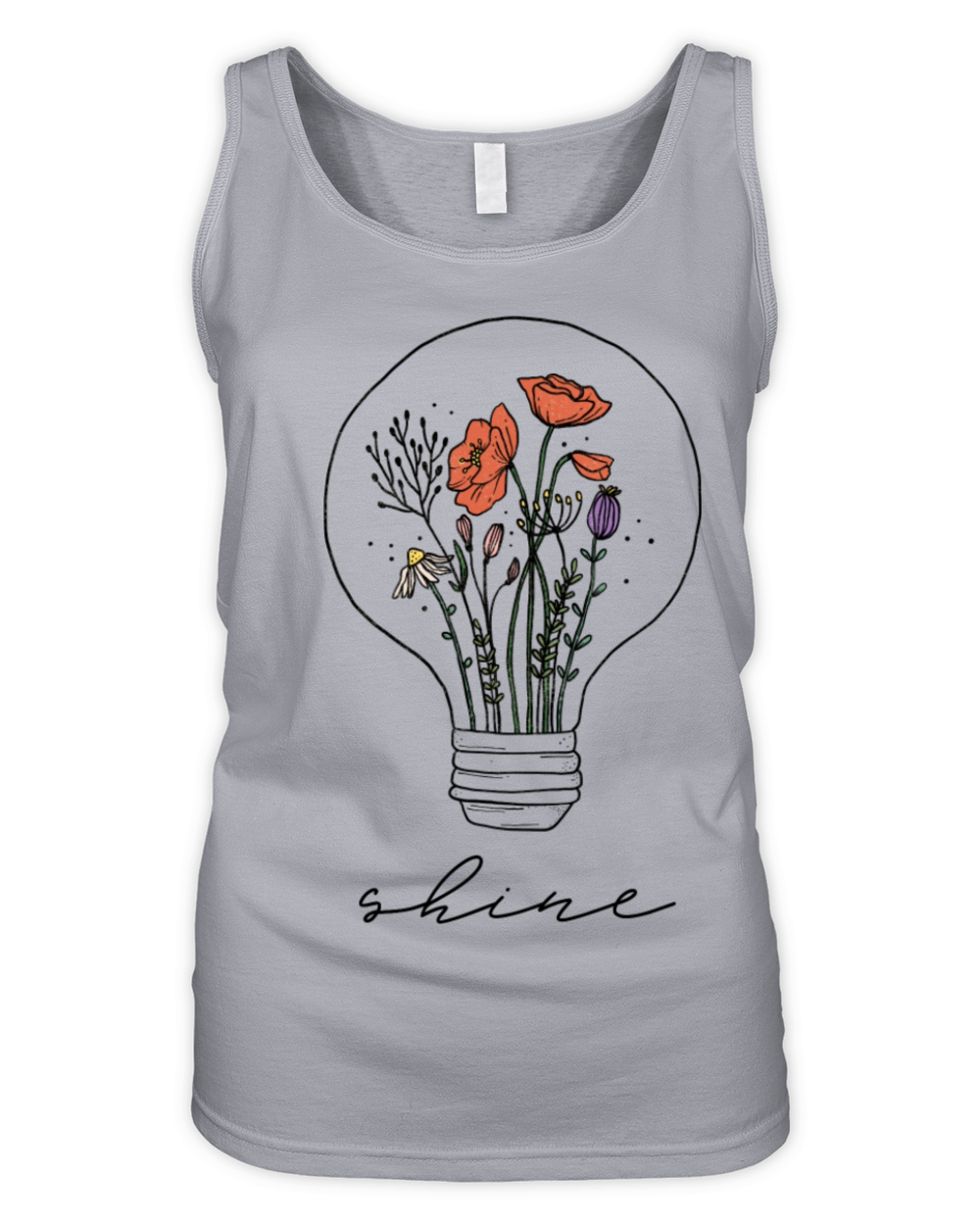 Wildflowers Retro Vintage Shine Organic Women's Tank Top
