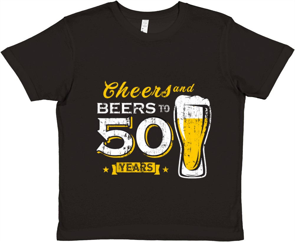 Cheers And Beers To 50 Years 50th Funny Birthday Premium Kids Crewneck T-shirt