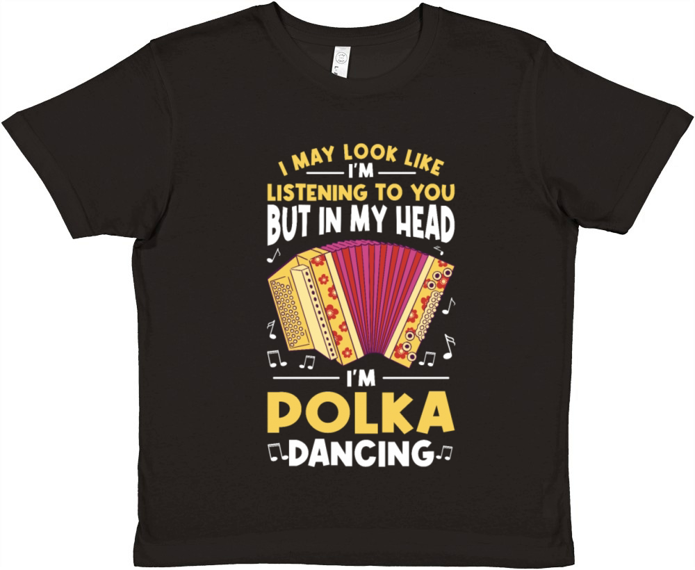 Funny Polka Dance Design for a Polka Muscian Premium Kids Crewneck T-shirt