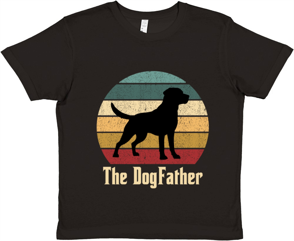 The Dogfather Funny dog dad French Bulldog Premium Kids Crewneck T-shirt