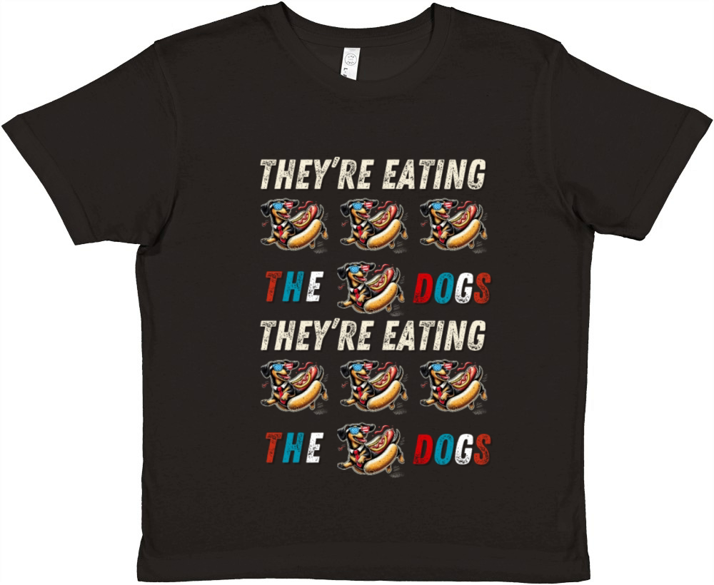 They’re eating the dogs funny election quote retro Premium Kids Crewneck T-shirt
