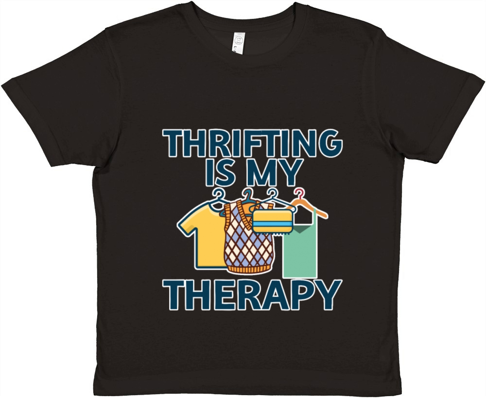Thrifting Is My Therapy 4 Premium Kids Crewneck T-shirt