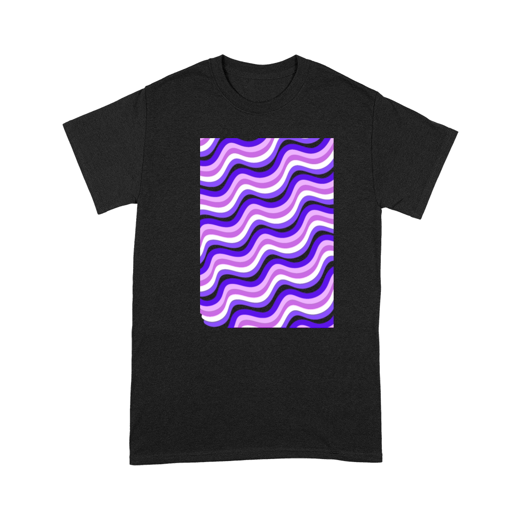 Retro Squiggly Purple Pattern Design Premium T-shirt