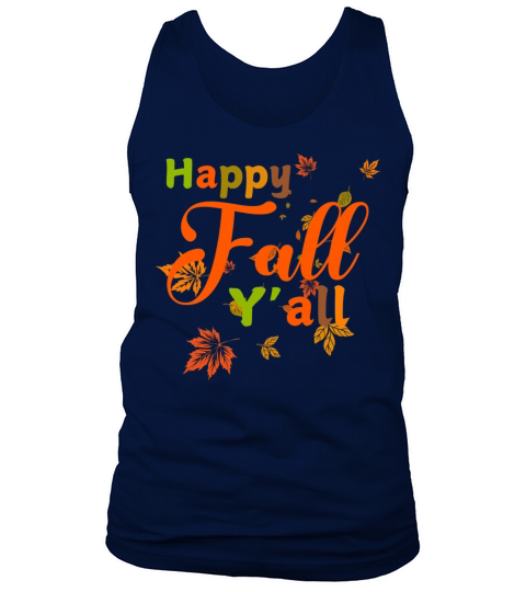 Colorful Happy Fall Yall Tank Top Unisex