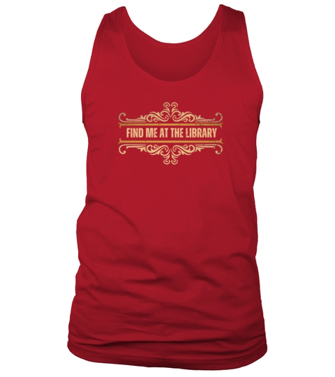 Find Me At The Library Funny Librarian Reading Boo Tank Top Unisex