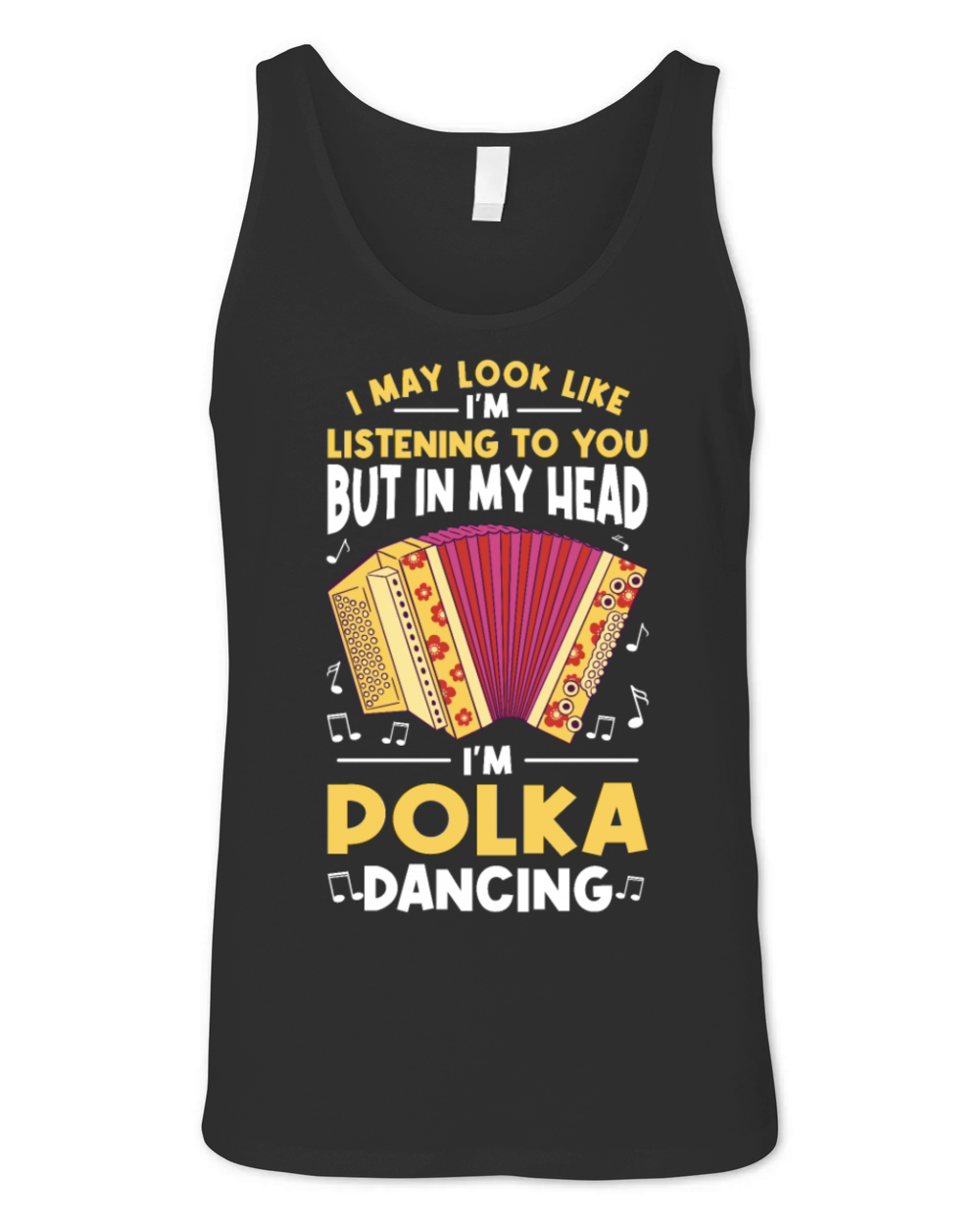 Funny Polka Dance Design for a Polka Muscian Unisex Jersey Tank