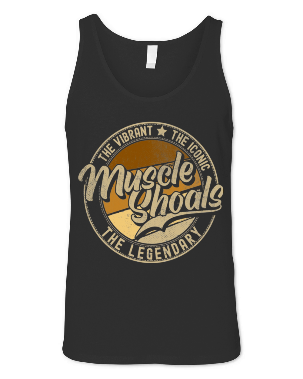 Muscle Shoals AL Alabama Vintage Distressed Unisex Jersey Tank