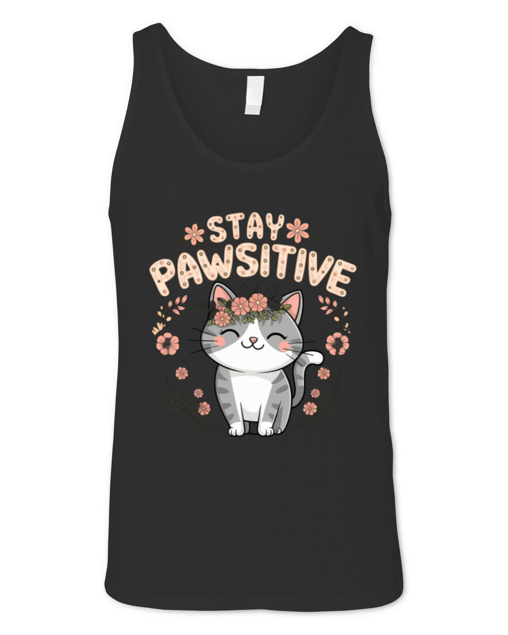 Stay Pawsitive Unisex Jersey Tank
