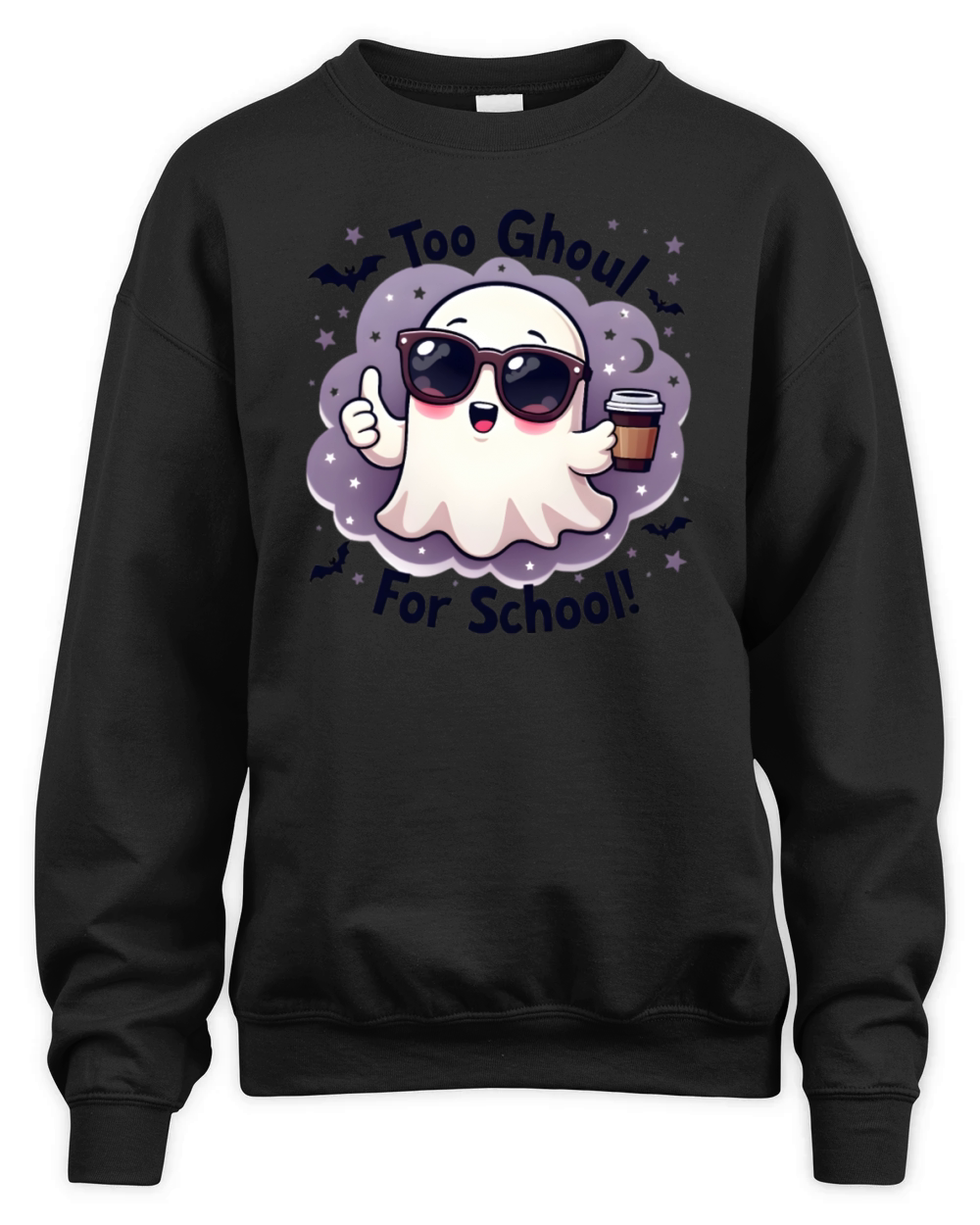 Too Ghool For School Funny Ghost Unisex Premium Crewneck Sweatshirt