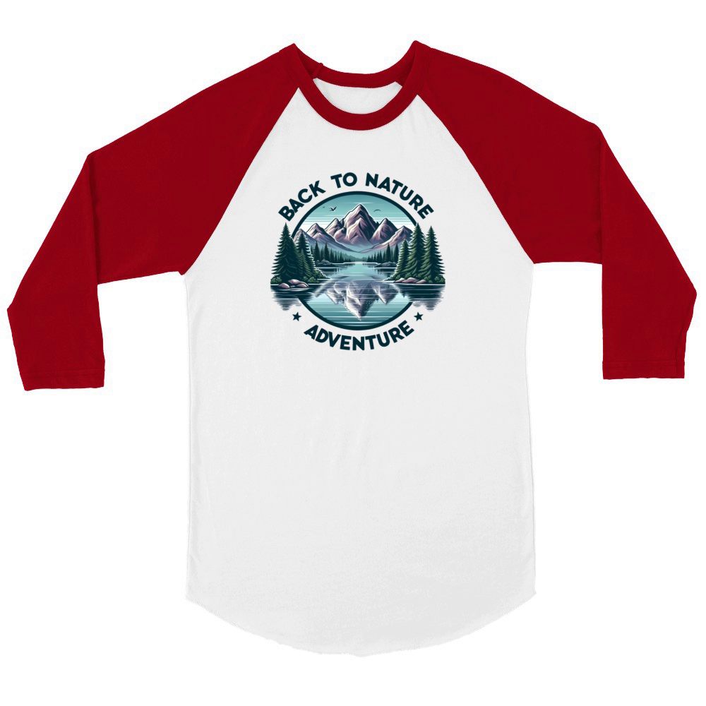 Back to Nature adventure Unisex ¾ sleeve Raglan T-shirt