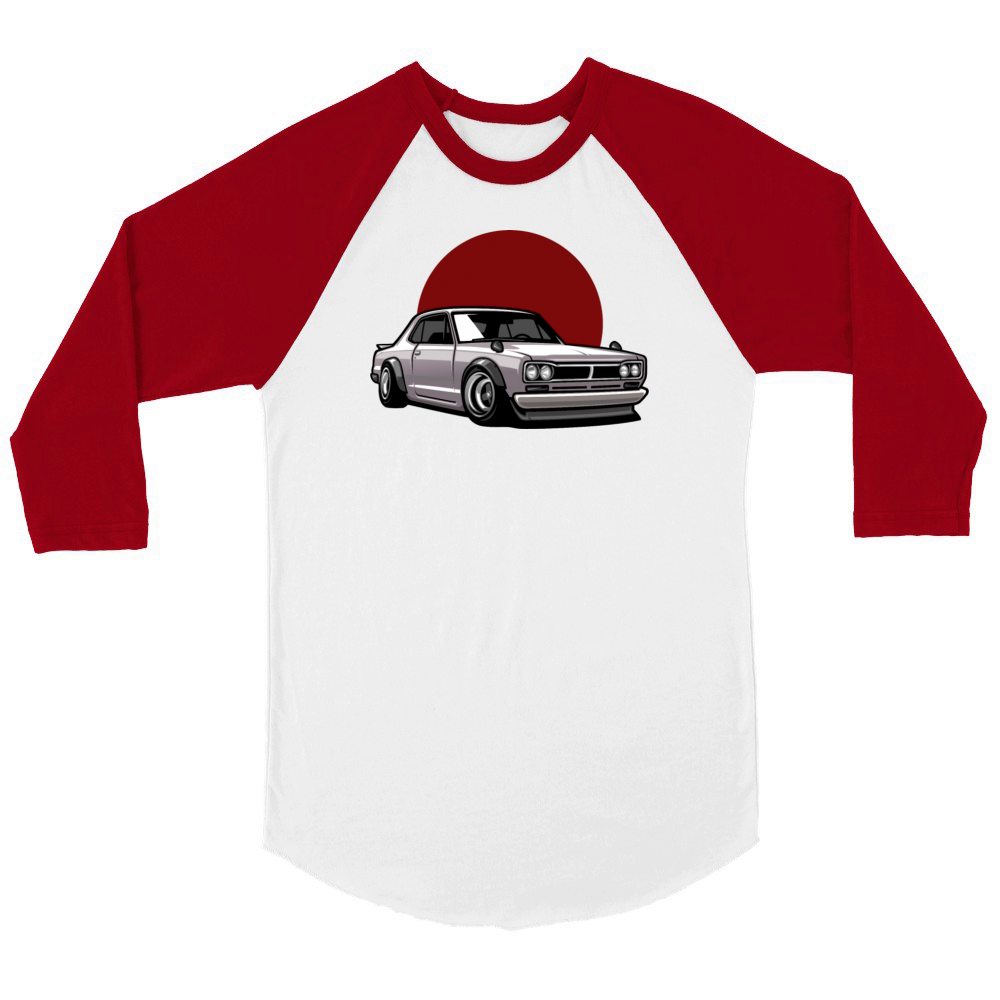 jdm car nissan 2000gt Unisex ¾ sleeve Raglan T-shirt
