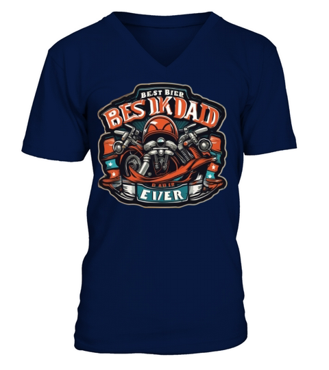BEST BIKER DAD EVER V-Neck T-shirt