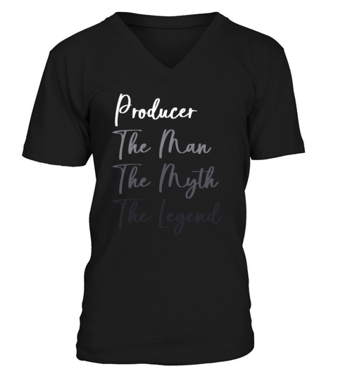 Vintage Music Producer The Man The Myth The Legend V-Neck T-shirt