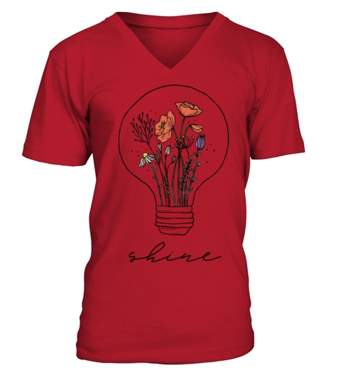 Wildflowers Retro Vintage Shine V-Neck T-shirt