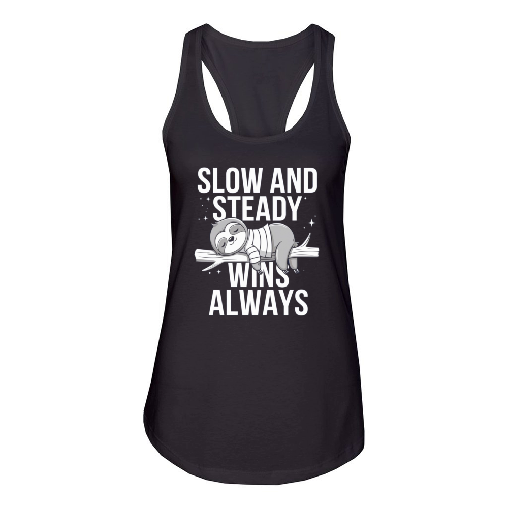 Slow and Steady Sloths Guide to Winning Women's Racerback Tank