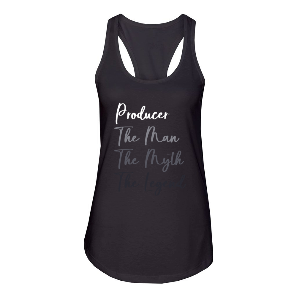 Vintage Music Producer The Man The Myth The Legend Women's Racerback Tank
