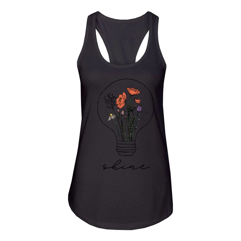 Wildflowers Retro Vintage Shine Women's Racerback Tank