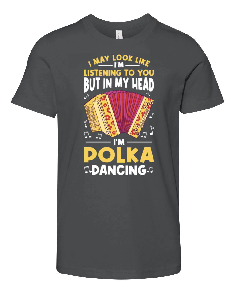 Funny Polka Dance Design for a Polka Muscian Youth Unisex Jersey Tee