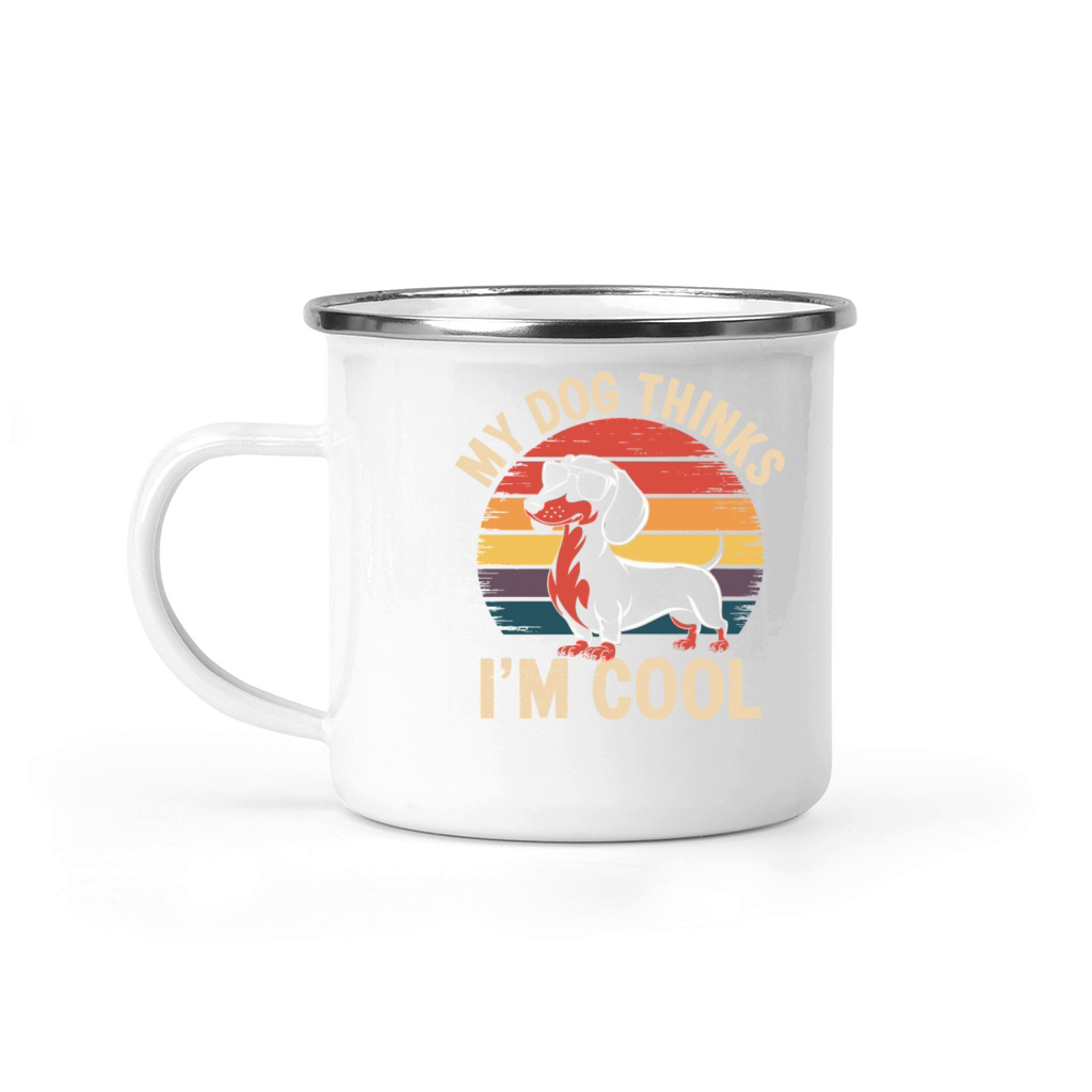 Dachshund My Dog Thinks Im Cool Camping Mug