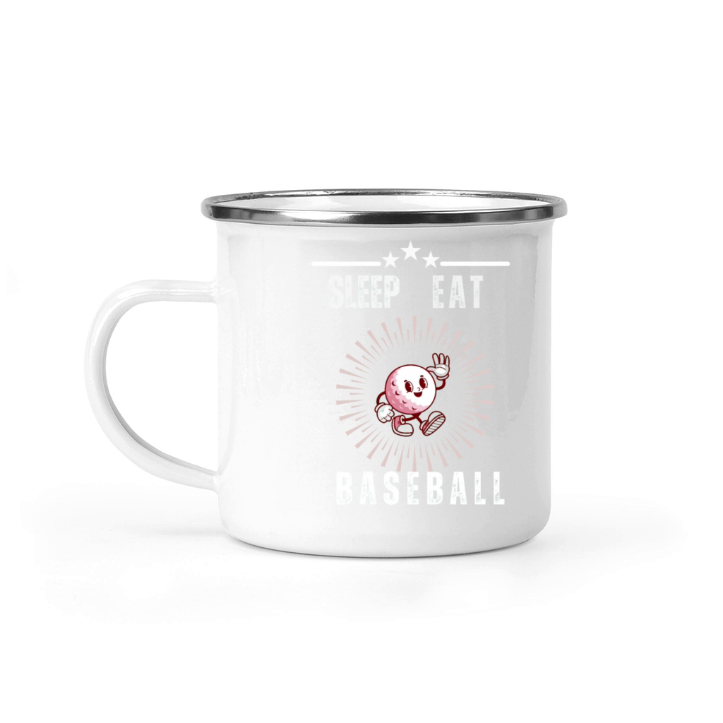 Eat Sleep Baseball Baseball Player Funny Baseball Camping Mug