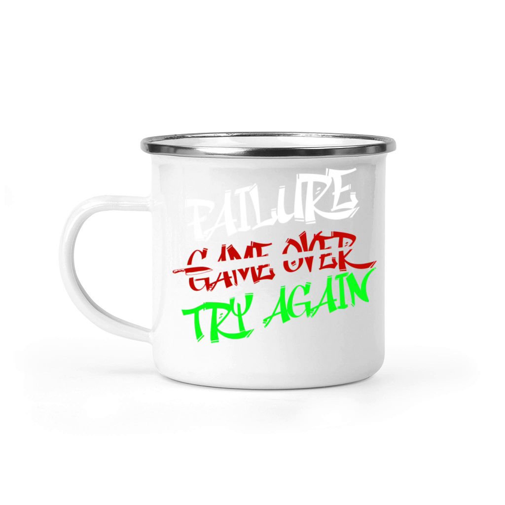 Failure is NOT Game Over but simply Try Again Camping Mug