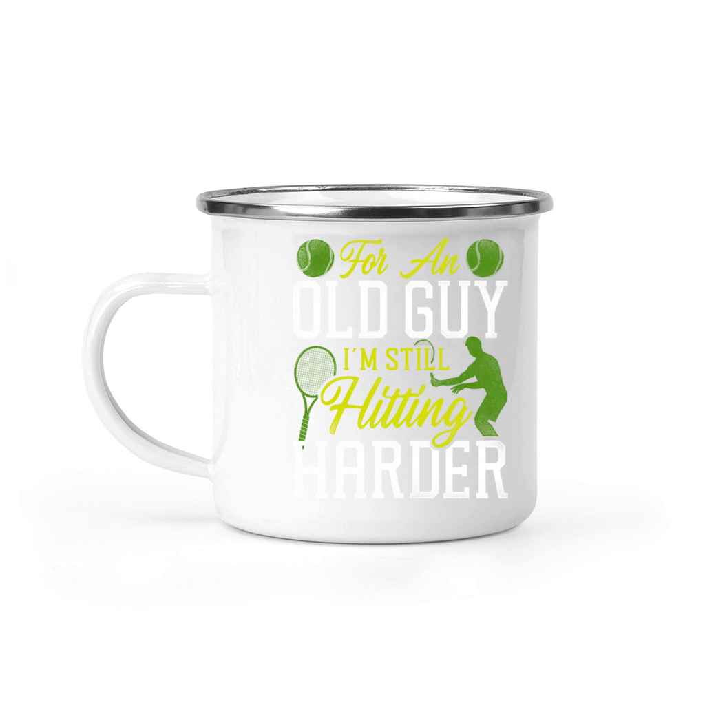 Funny Tennis Player Racket Grandpa Camping Mug