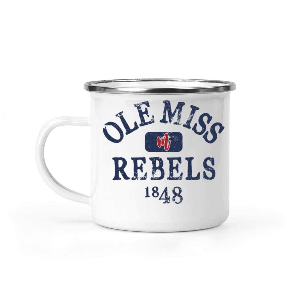Mississippi Rebels 1848 Vintage Logo Camping Mug