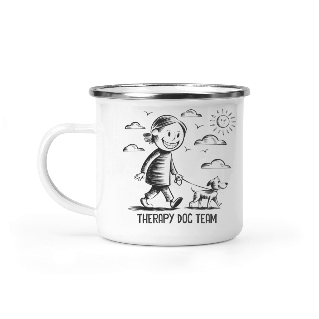 Therapy Dog Team Saying Quote Camping Mug
