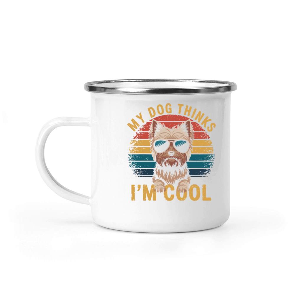 Yorkshire Terrier My Dog Thinks Im Cool Yorkie Camping Mug