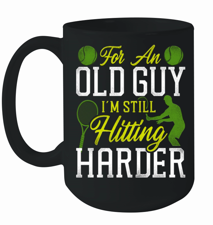 Funny Tennis Player Racket Grandpa Ceramic Mug