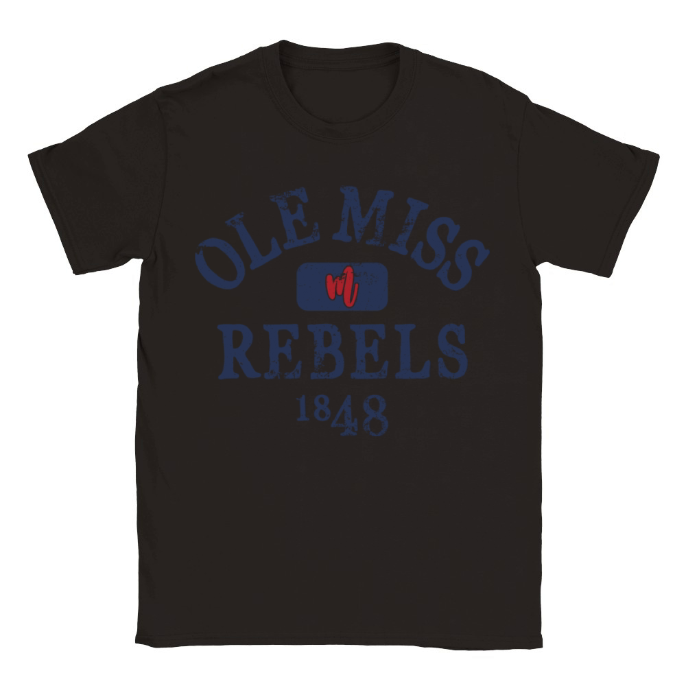 Mississippi Rebels 1848 Vintage Logo Classic Kids Crewneck T-shirt