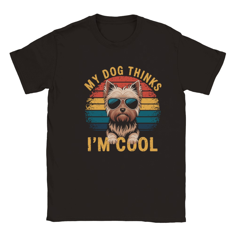 Yorkshire Terrier My Dog Thinks Im Cool Yorkie Classic Kids Crewneck T-shirt