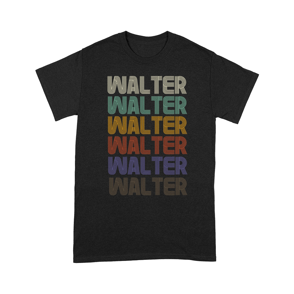WALTER First Name Retro Pattern Vintage Stylet Comfort T-shirt