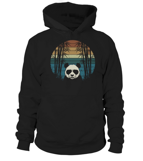 Cool Panda with Sunglasses in Bamboo Forest Hoodie Unisex