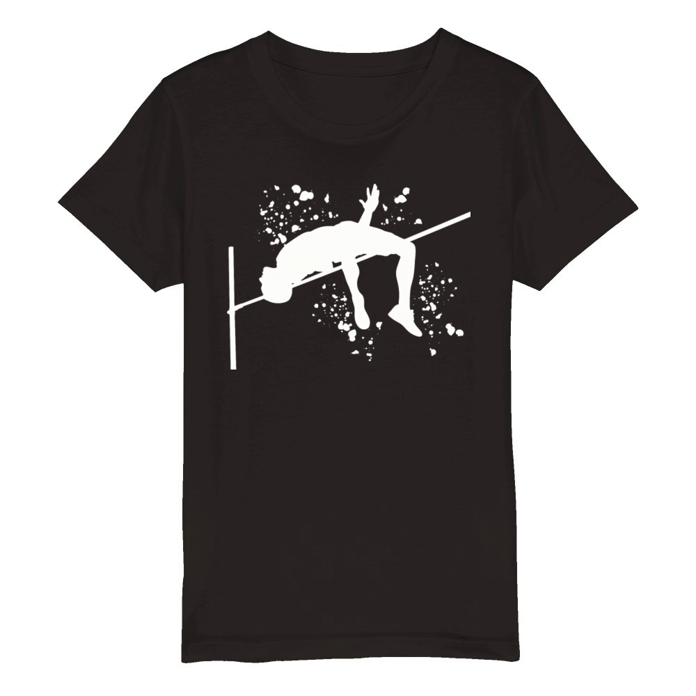 High Jumper High Jumping High Jump Organic Kids Crewneck T-shirt